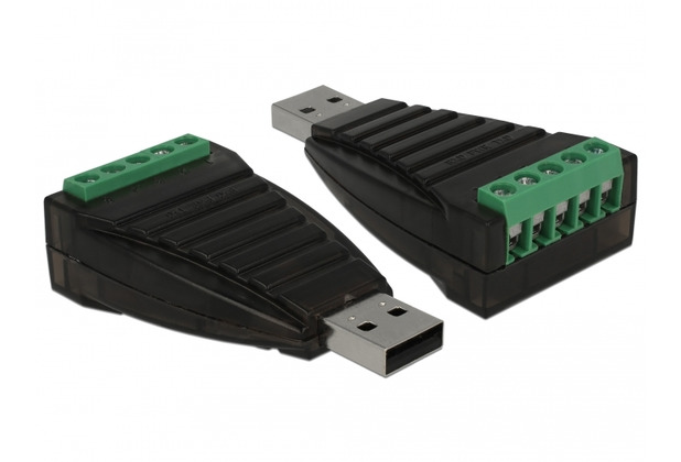 DeLock Konverter USB Typ-A zu Seriell RS-422/485 Terminalblock mit Überspannungs