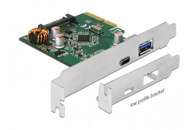 DeLock PCI Express Karte USB 3.1 zu 1 x extern USB Type-C Bu+1xext. USB Typ-A Bu