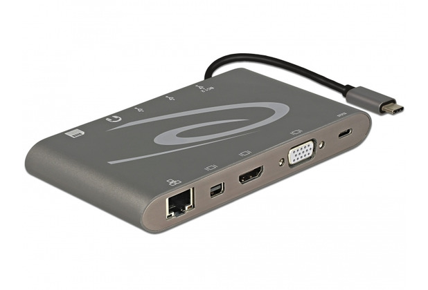 DeLock USB Type-C 3.1 Dockingstation 4K 30 Hz dunkelgrau