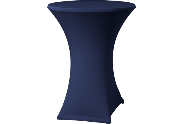 Dena Stehtischhusse Samba D2 blau dunkel mit Tischplattenbezug Ø 70 cm