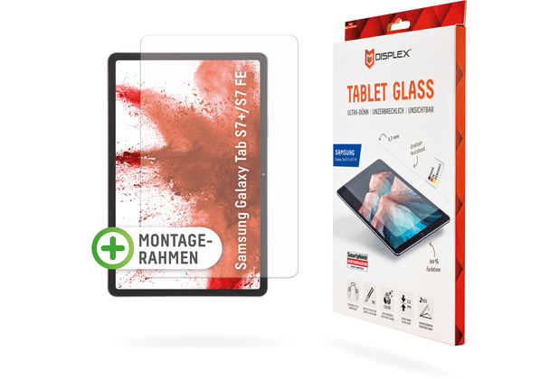 Displex Tablet Glass for Galaxy Tab S7+/S7 FE transparent