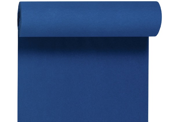Duni Dunicel-Tischlufer Tte--Tte dunkelblau, 40cm breit, perforiert 1 Stck