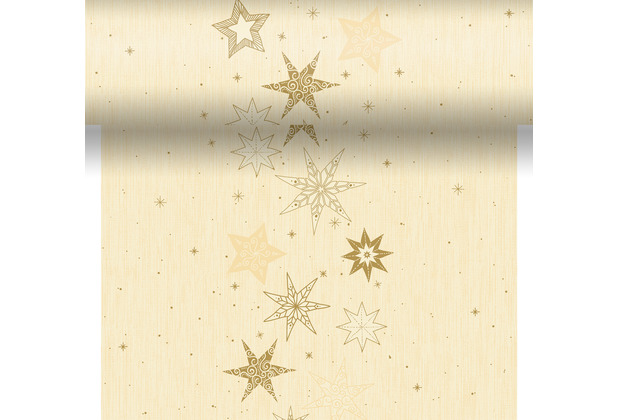 Duni Tischläufer 3 in 1 Dunicel® Star Stories Cream 0,4 x 4,80 m 1 Stück