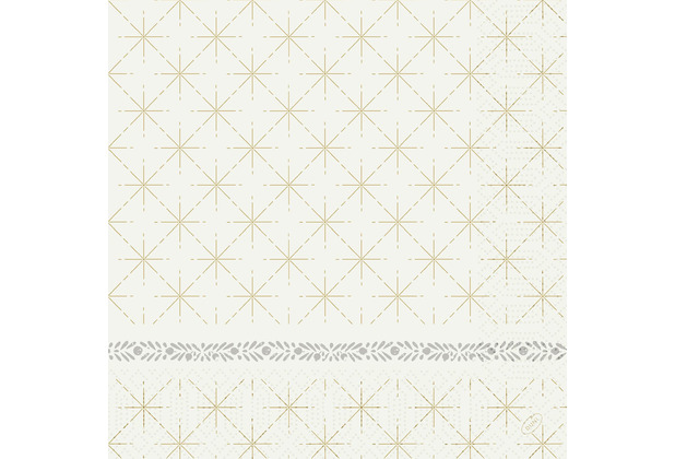 Duni Zelltuchservietten Glitter White 40 x 40 cm 250 Stck