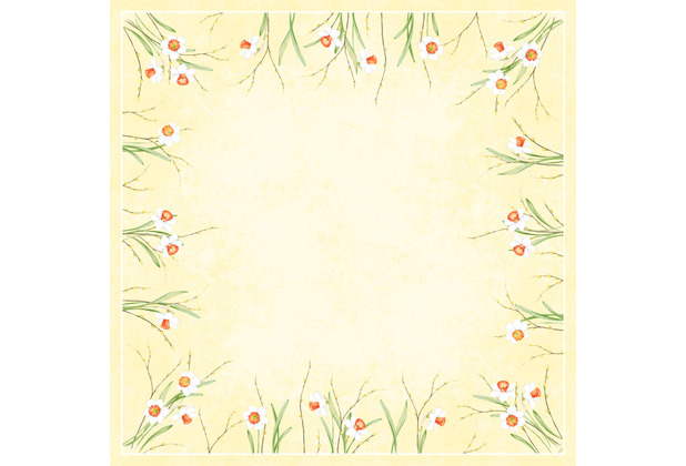 Duni Dunicel-Mitteldecken Daffodil Joy 84 x 84 cm 100 Stck