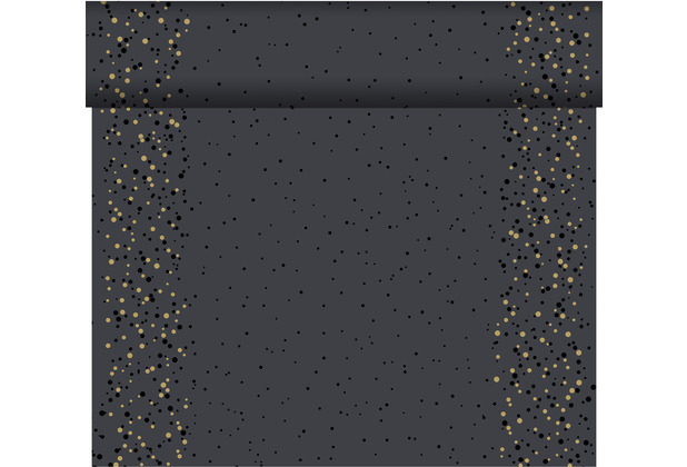 Duni Dunicel-Tischlufer Tte--Tte Golden Stardust black 24 m x 0,4 m (20 Abschnitte) 1 Stck