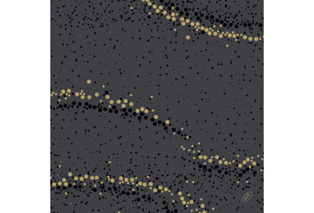 Duni Dunisoft-Servietten Golden Stardust black 40 x 40 cm 1/4 Falz 60 Stck