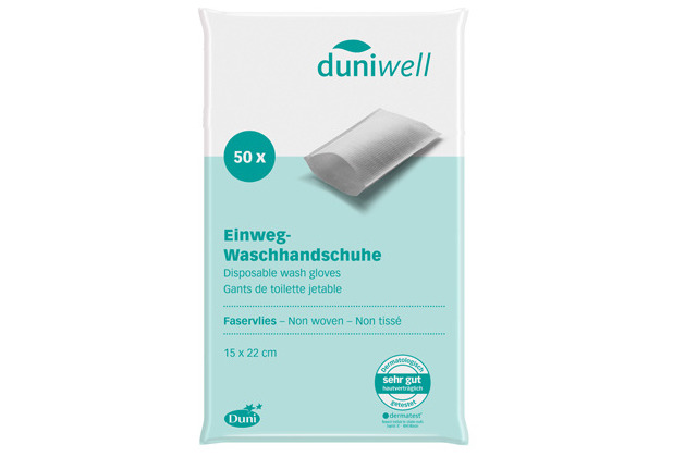 Duni Duniwell- Waschhandschuhe wei 15 x 22 cm 50 Stck