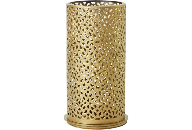 Duni Kerzenhalter Bliss gold, aus Metall für Teelichter oder LED 140x75mm 4er-Set