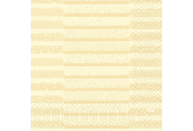 Duni Zelltuchservietten 33 x 33 cm, 3-Lagig, 1/4-Falz, Motiv, Kleinpack Tessuto cream 50 Stck