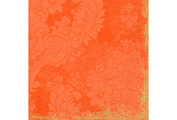 Duni Zelltuchservietten Royal Sun Orange 40 x 40 cm 3-lagig 1/4 Falz 250 Stck