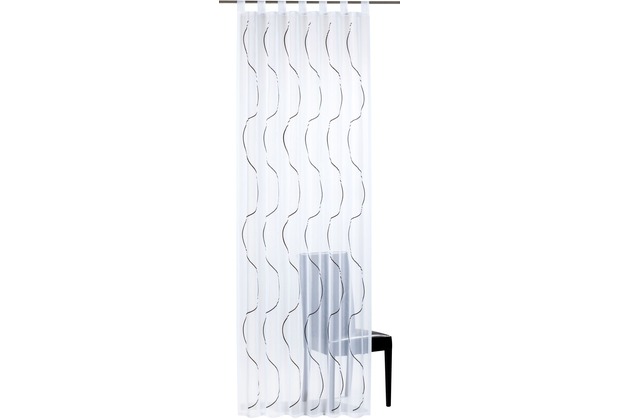 Elbersdrucke Schlaufenschal Serpentine 07 grau 140 x 255 cm