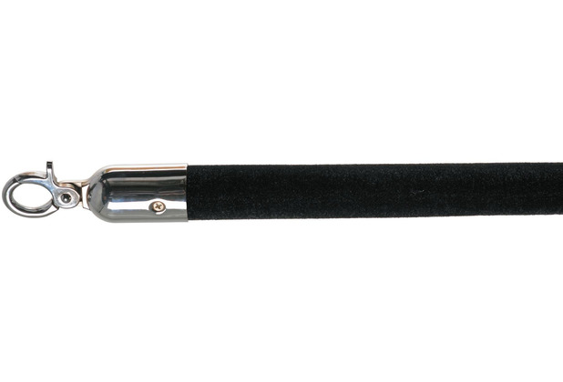 Essentials Absperrkordel velour schwarz, poliert,  3cm, Lnge 157 cm