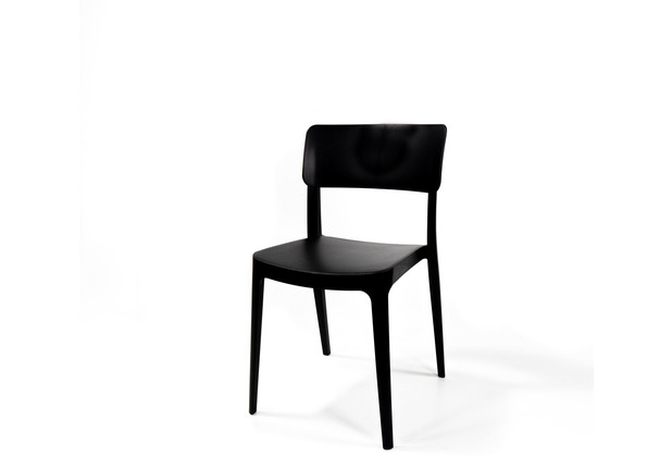 Essentials Wing Chair Schwarz, Stapelstuhl Kunststoff