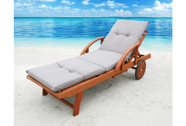 Famous Home Auflage Sand für Gartenliege Liegestuhl  Sonnenliege Relaxliege Polster Lanzarote Sand