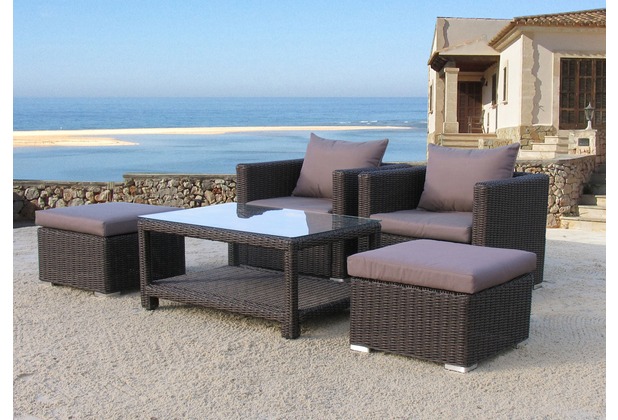 Famous Home Poly Rattan Sitzgruppe 12tlg Lounge Mobel Garten Mobel Pepe Braun Br Ebay