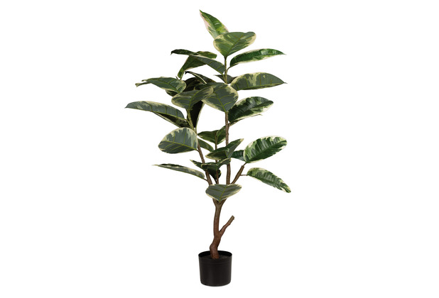 fleur ami Gummibaum - Ficus Elastica Kunstpflanze 122 cm