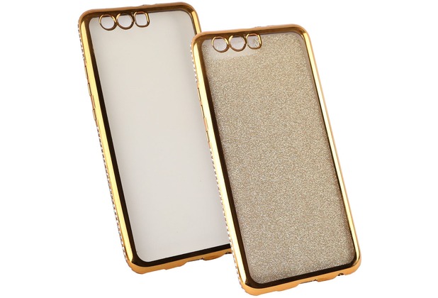 Fontastic Softcover Clear Diamond Ultrathin gold komp. mit Huawei P10