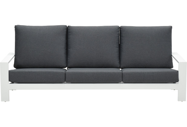 Garden Impressions Lincoln 3-Sitzer Sofa L230 matt weiß/ reflex black