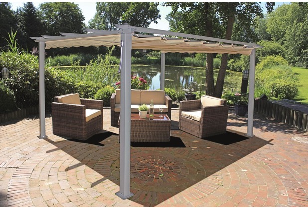 Garden Pleasure Pavillon PECOS (OP) Alu / Stahl / Polyester 180 g/m