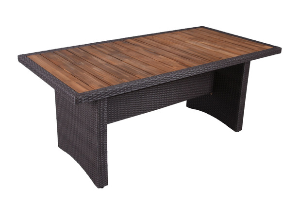 Garden Pleasure Tisch BRAGA 180 cm, weidengrau mit Holztischplatte