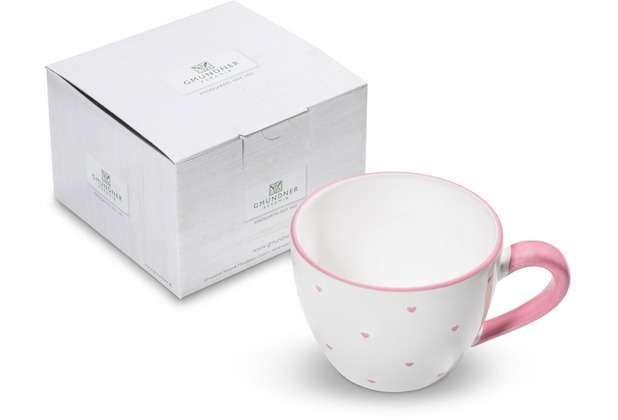 Gmundner Herzerl Rosa, Teetasse Maxima (0,4L)im Karton