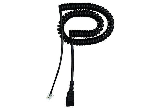 Jabra Headset-Anschlusskabel QD<>RJ11 Regelbelegung, 0,5-2,0m, Spiral