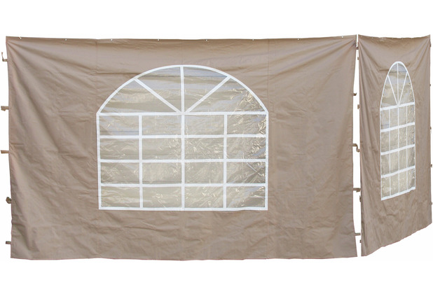 Grasekamp 2 Seitenteile 300x193cm zu Sahara  3x3m Sichtschutz Sonnenschutz Windschutz Beige
