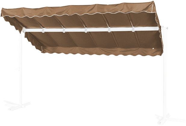 Grasekamp Ersatzdach Standmarkise Dubai Taupe  Raffmarkise Ziehharmonika Mobile Markise Braun