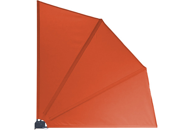 Grasekamp Sichtschutz Fächer Premium 140x140cm  Orange Balkon Trennwand Orange