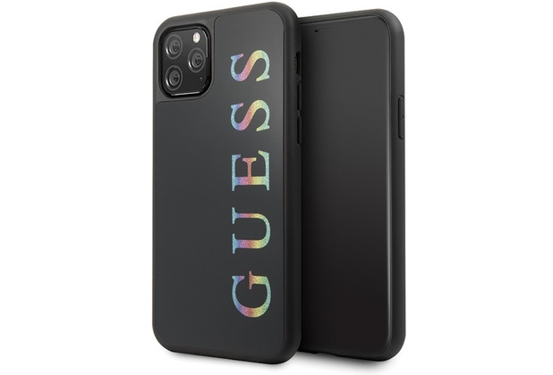 Guess Glitter Multicolor Logo Case - Apple iPhone 11 Pro - Schwarz - Cover - Schutzhülle