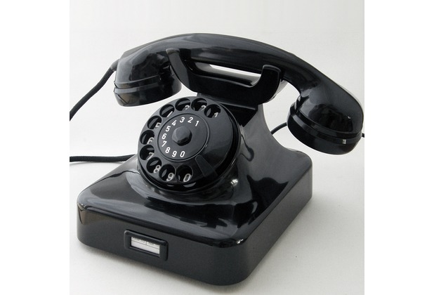 HDK Telefon W48, schwarz Nostalgietelefon