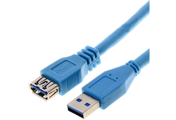 Helos USB 3.0 Kabel Stecker A / Kupplung A, 1,8 m