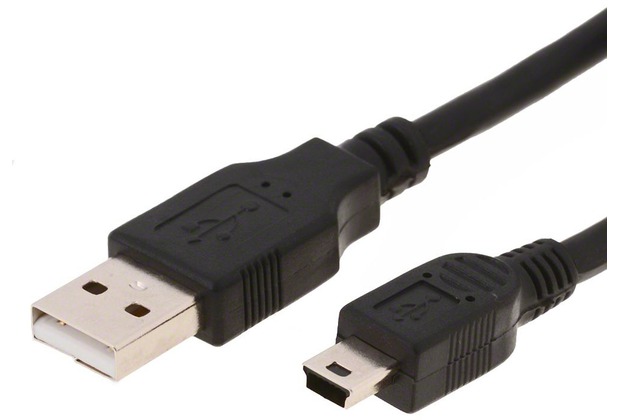 Helos USB Anschlusskabel A auf USB-B Mini, 2 m