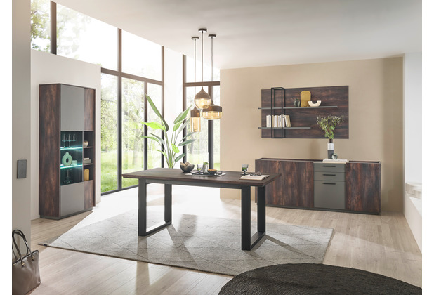 Hertie Wohnzimmer Set Largo I, Oak Dekor