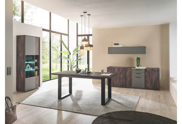 Hertie Wohnzimmer Set Largo II, Oak Dekor