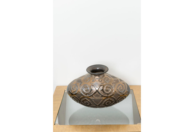 Hollnder Dekovase COTOGNA Keramik bronze-anthrazit-gold