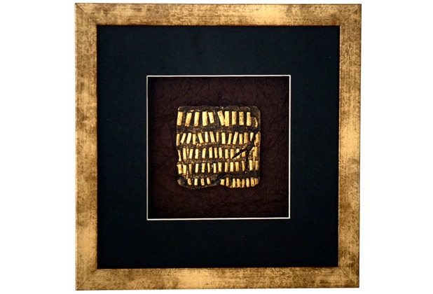 Holländer Wandbild MICADO 4 Holz-Glas-Kunststein gold-schwarz