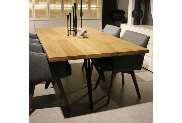 holz4home Tischplatte ohne Baumkante Eiche 140 x 80 cm
