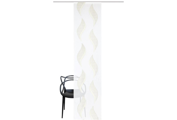 Home Wohnideen IKER Schiebevorhang aus Leinenstruktur mit Scherli grn 245x60 cm