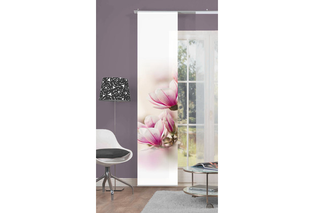 Home Wohnideen MAGNENE Schiebevorhang aus Dekostoff digitalbedruckt rose 300x60 cm
