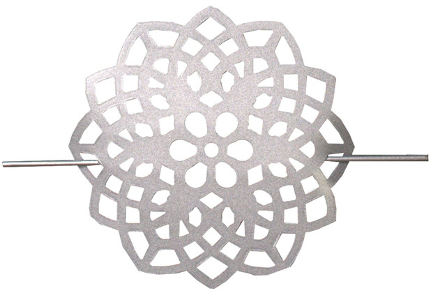 Home Wohnideen Raffhalter Aus Metall - Blume Silber 18 cm