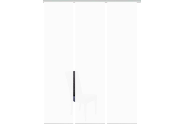 Home Wohnideen ROMA 3er SET Schiebevorhang aus Dekostoff digitalbedruckt wei 245x60 cm