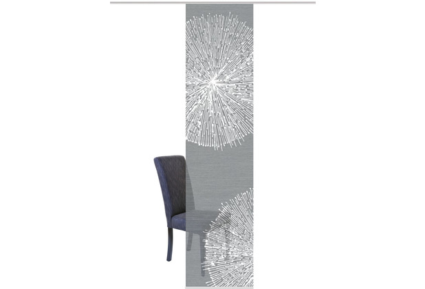 Home Wohnideen Schiebevorhang Digitaldruck Bambus-optik \"creston\" Links Grau 260 x 60 cm
