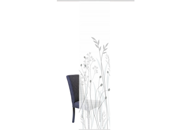 Home Wohnideen Schiebevorhang Digitaldruck Bambus-optik \"grasil\" Grau 260 x 60 cm