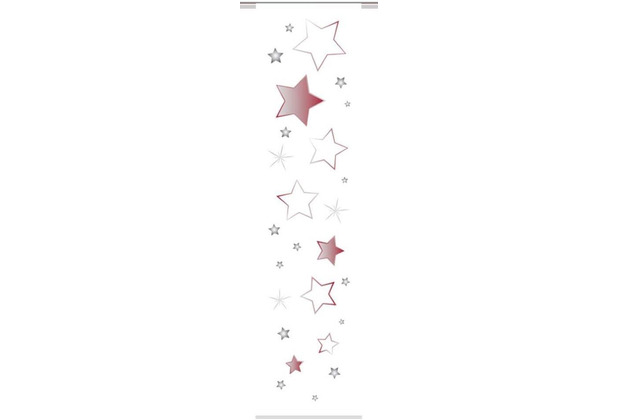 Home Wohnideen STARS Schiebevorhang aus Dekostoff digitalbedruckt rot 245x60 cm
