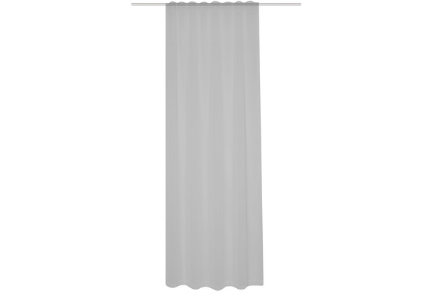 HOMEbasics VINA Strukturgardine mit Kombiband grau 245x140 cm