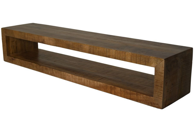 HSM Collection Schwebendes TV-Board - 160x35x30 - Natur - Mangoholz