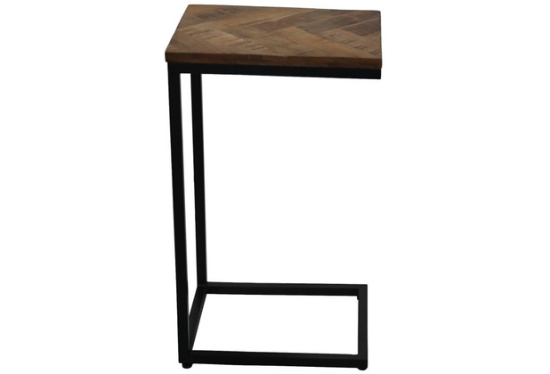 HSM Collection Sidetable Mosaic - 30x38x65 - Natural/black - Mangowood/metal