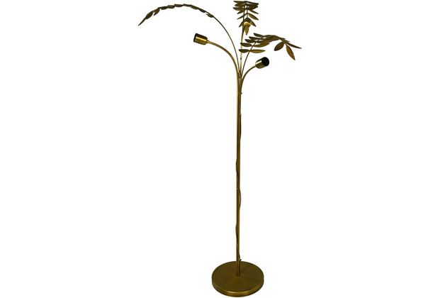 HSM Collection Stehlampe Palme - 60x75x150 - Gold - Metall